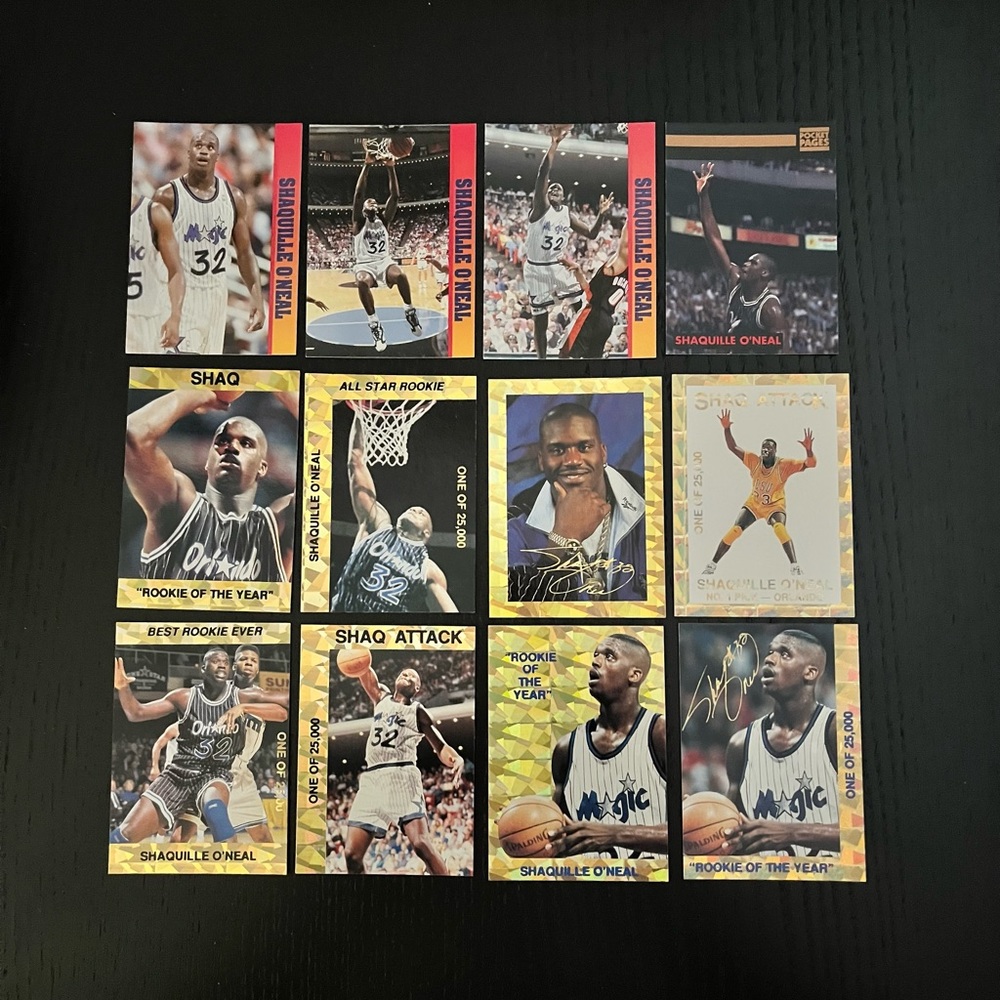 1992-93 Shaquille O'neal 12 Card Rookie Lot Ballstreet